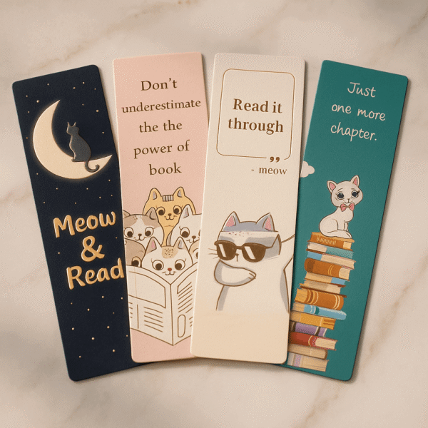 4 Charming Cat Bookmarks